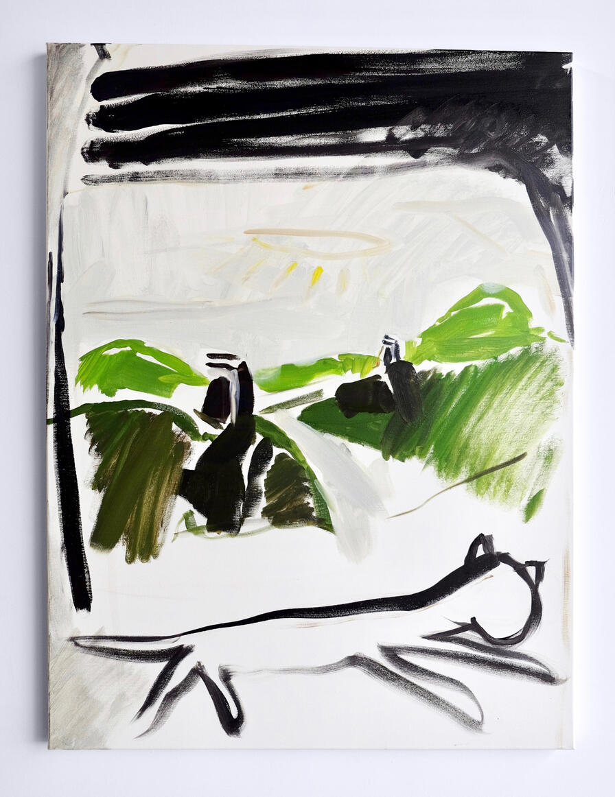 Studio Cat, 2017, oil on canvas, 80 x 60 cm