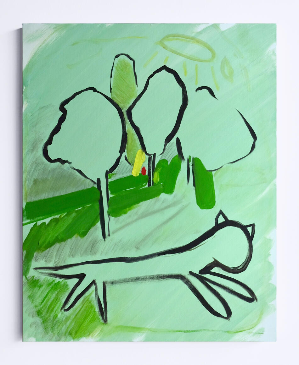 Turquoise and White, 2017, oil on canvas, 100 x 80 cm