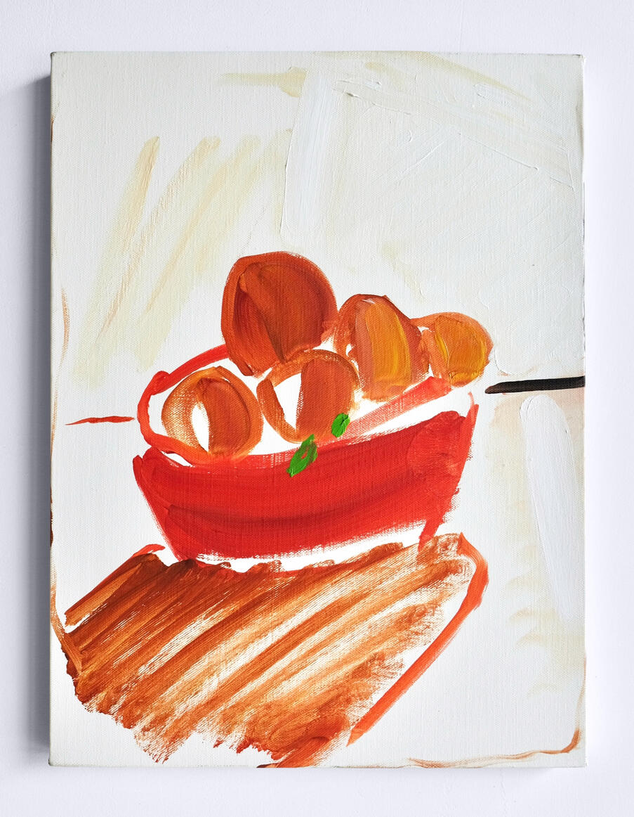 Still Life in Red, 2020, Oil on canvas, 40 x 30 cm