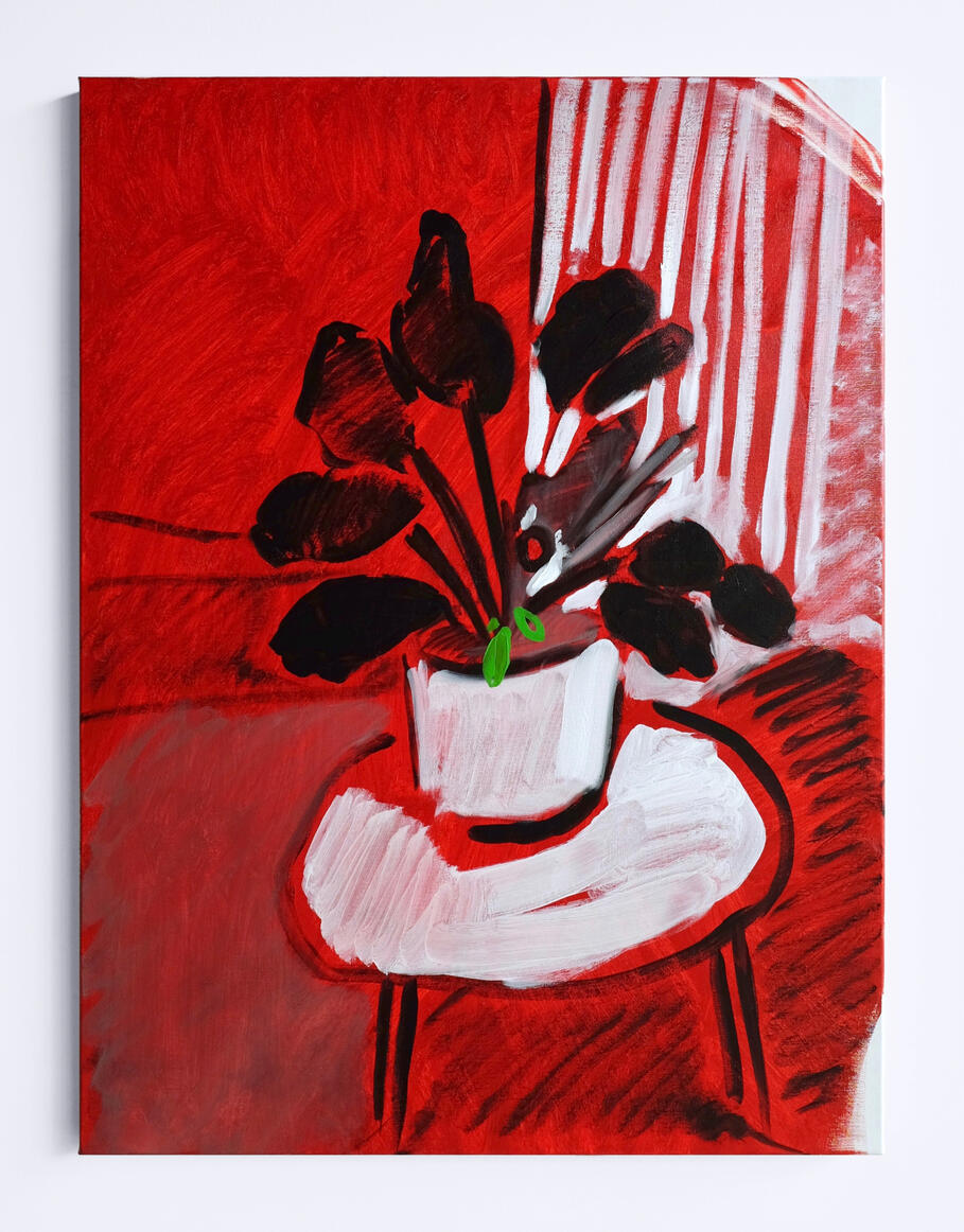 Red for Matisse, 2020, oil on canvas, 80 x 60 cm