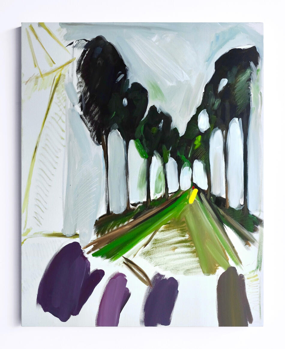 Scaling Up, 2022, oil on canvas, 100 x 80 cm